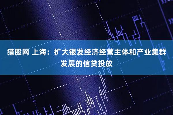 猎股网 上海：扩大银发经济经营主体和产业集群发展的信贷投放